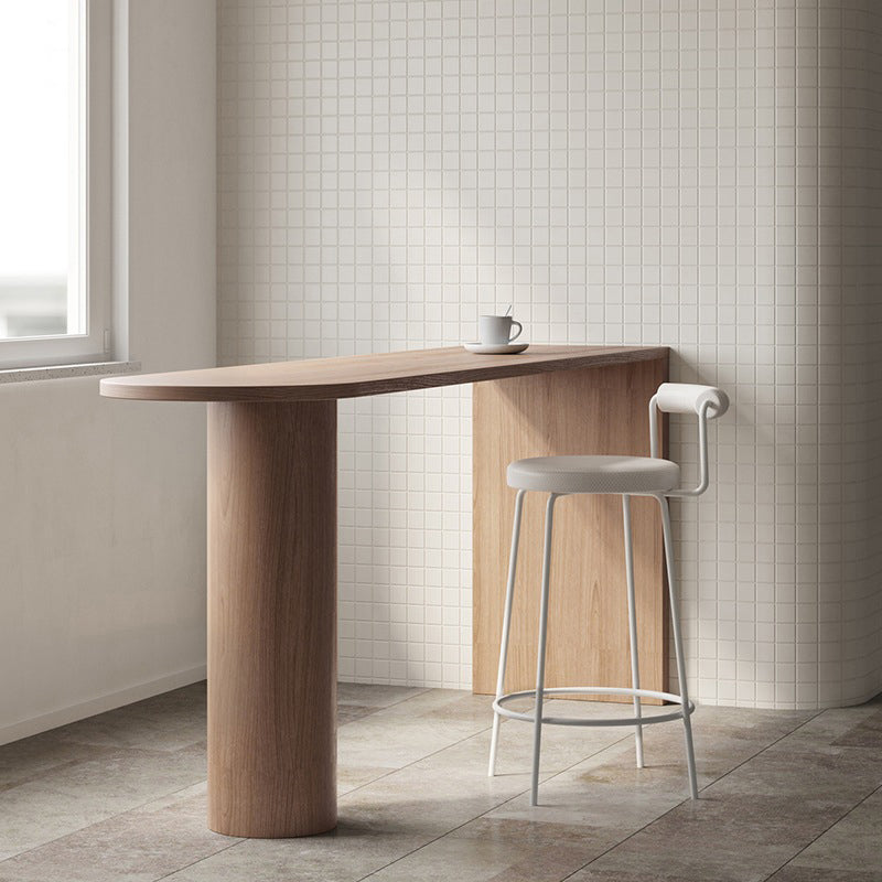 Modern Style Dining Wodoen Table Bar Counter Table for Kitchen 55.1"L x 23.6"W x 39.4"H Wood Without Chairs Clearhalo 'Bar Furniture' 'Bar Tables' 'bar_tables' 'furn' 'furn_bar_tables' 'Furniture' 'furniture_bar_tables' 'Kitchen & Dining Furniture' 4888687