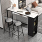 Industrial Rectangle Sintered Stone Table Bar Counter Table for Home 78.7"L x 15.7"W x 41.3"H White Without Chairs Clearhalo 'Bar Furniture' 'Bar Tables' 'bar_tables' 'furn' 'furn_bar_tables' 'Furniture' 'furniture_bar_tables' 'Kitchen & Dining Furniture' 4888707
