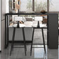 Industrial Rectangle Sintered Stone Table Bar Counter Table for Home Clearhalo 'Bar Furniture' 'Bar Tables' 'bar_tables' 'furn' 'furn_bar_tables' 'Furniture' 'furniture_bar_tables' 'Kitchen & Dining Furniture' 4888713