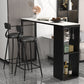 Industrial Rectangle Sintered Stone Table Bar Counter Table for Home Clearhalo 'Bar Furniture' 'Bar Tables' 'bar_tables' 'furn' 'furn_bar_tables' 'Furniture' 'furniture_bar_tables' 'Kitchen & Dining Furniture' 4888714