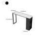 Industrial Rectangle Sintered Stone Table Bar Counter Table for Home Clearhalo 'Bar Furniture' 'Bar Tables' 'bar_tables' 'furn' 'furn_bar_tables' 'Furniture' 'furniture_bar_tables' 'Kitchen & Dining Furniture' 4888723