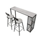 Industrial Style Rectangle Sintered Stone Table Bar Counter Table for Home Clearhalo 'Bar Furniture' 'Bar Tables' 'bar_tables' 'Furniture' 'furniture_bar_tables' 'Kitchen & Dining Furniture' 4888730