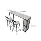 Industrial Style Rectangle Sintered Stone Table Bar Counter Table for Home Clearhalo 'Bar Furniture' 'Bar Tables' 'bar_tables' 'Furniture' 'furniture_bar_tables' 'Kitchen & Dining Furniture' 4888736