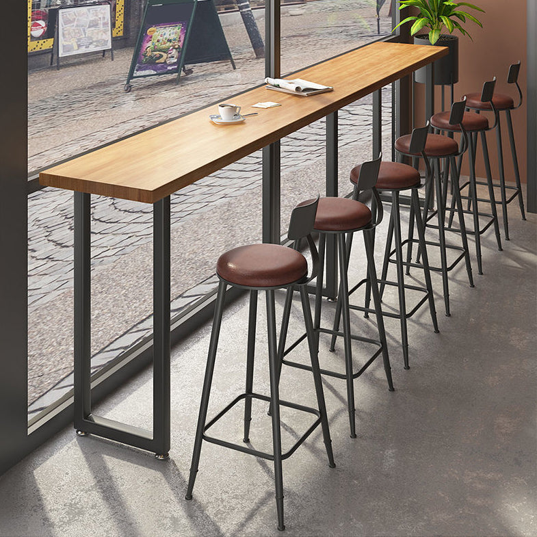 Modern Style Dining Wooden Table Bar Counter Table for Kitchen 118.1"L x 15.7"W x 41.3"H Without Chairs Clearhalo 'Bar Furniture' 'Bar Tables' 'bar_tables' 'furn' 'furn_bar_tables' 'Furniture' 'furniture_bar_tables' 'Kitchen & Dining Furniture' 4888740