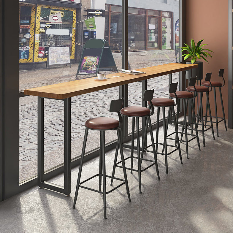 Modern Style Dining Wooden Table Bar Counter Table for Kitchen 110.2"L x 15.7"W x 41.3"H Without Chairs Clearhalo 'Bar Furniture' 'Bar Tables' 'bar_tables' 'furn' 'furn_bar_tables' 'Furniture' 'furniture_bar_tables' 'Kitchen & Dining Furniture' 4888741