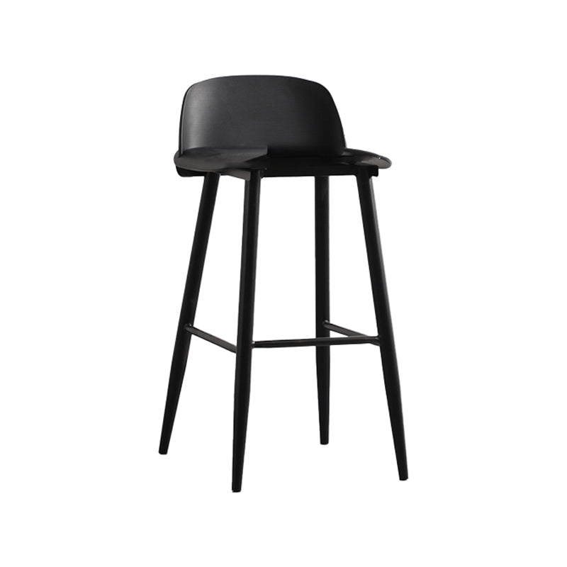 Scandinavian Milk Tea Shop Footrest Stool Matte Finish Steel Counter Stools Clearhalo 'Bar Furniture' 'Bar Stools' 'bar_stools' 'furn' 'furn_bar_stools' 'Furniture' 'furniture_bar_stools' 'Kitchen & Dining Furniture' 4888769