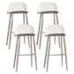Scandinavian Milk Tea Shop Footrest Stool Matte Finish Steel Counter Stools White 4 Piece Set Clearhalo 'Bar Furniture' 'Bar Stools' 'bar_stools' 'furn' 'furn_bar_stools' 'Furniture' 'furniture_bar_stools' 'Kitchen & Dining Furniture' 4888779