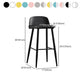 Scandinavian Milk Tea Shop Footrest Stool Matte Finish Steel Counter Stools Clearhalo 'Bar Furniture' 'Bar Stools' 'bar_stools' 'furn' 'furn_bar_stools' 'Furniture' 'furniture_bar_stools' 'Kitchen & Dining Furniture' 4888781
