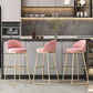 Glam Dessert Shop Footrest Stool Matte Finish Velvet Bar Stool Clearhalo 'Bar Furniture' 'Bar Stools' 'bar_stools' 'furn' 'furn_bar_stools' 'Furniture' 'furniture_bar_stools' 'Kitchen & Dining Furniture' 4888788