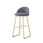 Glam Dessert Shop Footrest Stool Matte Finish Velvet Bar Stool Clearhalo 'Bar Furniture' 'Bar Stools' 'bar_stools' 'furn' 'furn_bar_stools' 'Furniture' 'furniture_bar_stools' 'Kitchen & Dining Furniture' 4888790