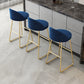 Glam Dessert Shop Footrest Stool Matte Finish Velvet Bar Stool Clearhalo 'Bar Furniture' 'Bar Stools' 'bar_stools' 'furn' 'furn_bar_stools' 'Furniture' 'furniture_bar_stools' 'Kitchen & Dining Furniture' 4888797