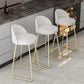 Glam Dessert Shop Footrest Stool Matte Finish Velvet Bar Stool Clearhalo 'Bar Furniture' 'Bar Stools' 'bar_stools' 'furn' 'furn_bar_stools' 'Furniture' 'furniture_bar_stools' 'Kitchen & Dining Furniture' 4888802