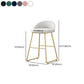 Glam Dessert Shop Footrest Stool Matte Finish Velvet Bar Stool Clearhalo 'Bar Furniture' 'Bar Stools' 'bar_stools' 'furn' 'furn_bar_stools' 'Furniture' 'furniture_bar_stools' 'Kitchen & Dining Furniture' 4888811
