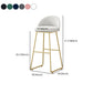 Glam Dessert Shop Footrest Stool Matte Finish Velvet Bar Stool Clearhalo 'Bar Furniture' 'Bar Stools' 'bar_stools' 'furn' 'furn_bar_stools' 'Furniture' 'furniture_bar_stools' 'Kitchen & Dining Furniture' 4888812