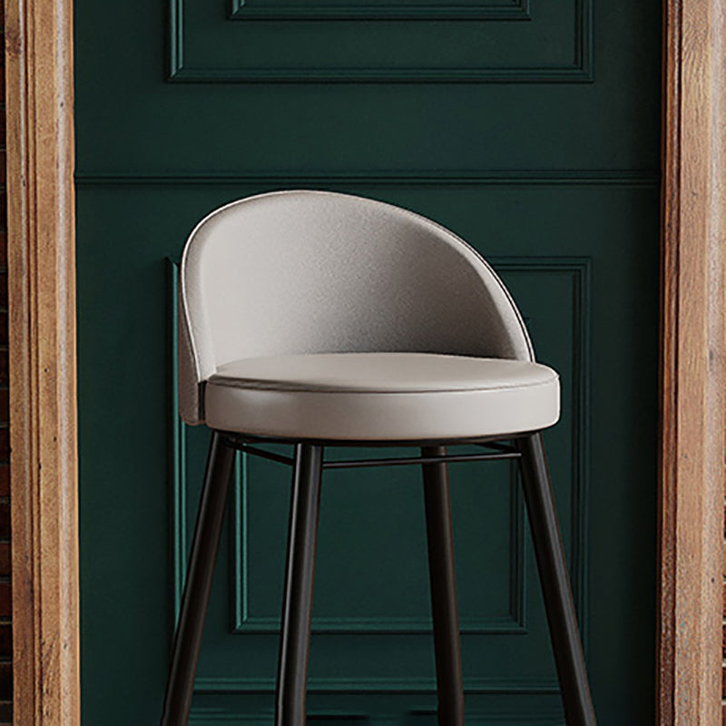 Modern Milk Tea Shop Low Back Stool Matte Finish Leather Barstool Clearhalo 'Bar Furniture' 'Bar Stools' 'bar_stools' 'furn' 'furn_bar_stools' 'Furniture' 'furniture_bar_stools' 'Kitchen & Dining Furniture' 4888825