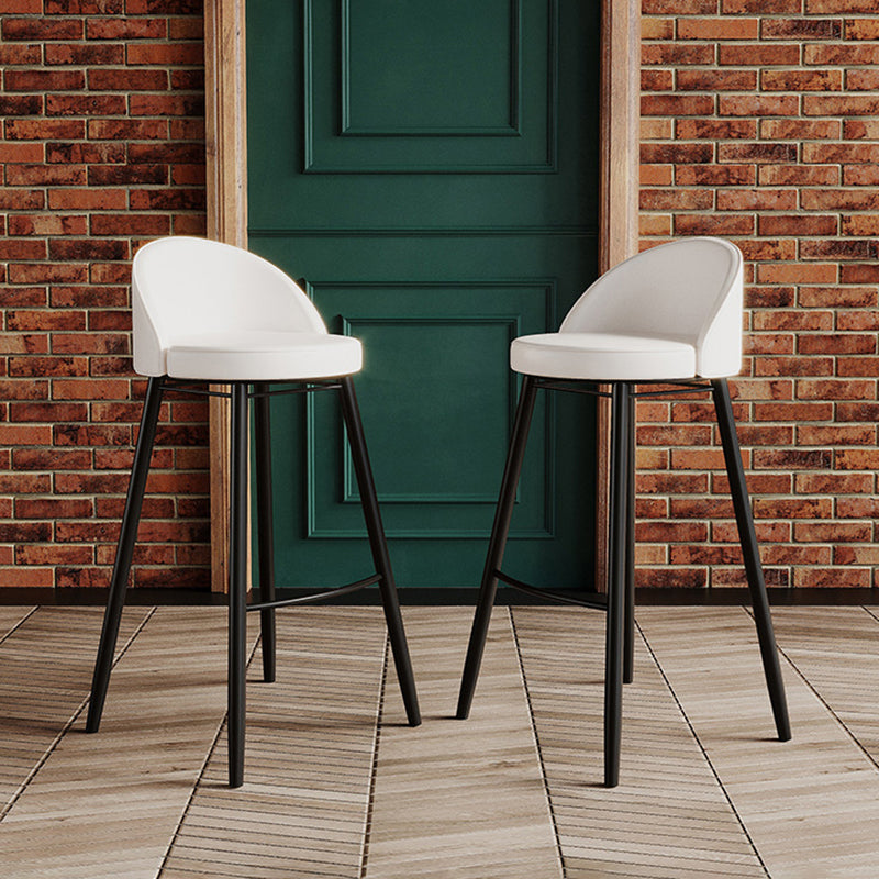 Modern Milk Tea Shop Low Back Stool Matte Finish Leather Barstool Clearhalo 'Bar Furniture' 'Bar Stools' 'bar_stools' 'furn' 'furn_bar_stools' 'Furniture' 'furniture_bar_stools' 'Kitchen & Dining Furniture' 4888829