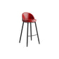 Modern Milk Tea Shop Low Back Stool Matte Finish Leather Barstool Red 1 Piece Clearhalo 'Bar Furniture' 'Bar Stools' 'bar_stools' 'furn' 'furn_bar_stools' 'Furniture' 'furniture_bar_stools' 'Kitchen & Dining Furniture' 4888835