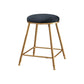 Restaurant Stackable Backless Stool Matte Finish Velvet Bar Stool Black 1 Piece Short Stool(18"H) Clearhalo 'Bar Furniture' 'Bar Stools' 'bar_stools' 'furn' 'furn_bar_stools' 'Furniture' 'furniture_bar_stools' 'Kitchen & Dining Furniture' 4888880