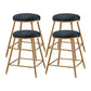 Restaurant Stackable Backless Stool Matte Finish Velvet Bar Stool Black 4 Piece Set Short Stool(18"H) Clearhalo 'Bar Furniture' 'Bar Stools' 'bar_stools' 'furn' 'furn_bar_stools' 'Furniture' 'furniture_bar_stools' 'Kitchen & Dining Furniture' 4888884