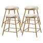 Restaurant Stackable Backless Stool Matte Finish Velvet Bar Stool White 4 Piece Set Short Stool(18"H) Clearhalo 'Bar Furniture' 'Bar Stools' 'bar_stools' 'furn' 'furn_bar_stools' 'Furniture' 'furniture_bar_stools' 'Kitchen & Dining Furniture' 4888889