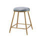 Restaurant Stackable Backless Stool Matte Finish Velvet Bar Stool Grey 1 Piece Short Stool(18"H) Clearhalo 'Bar Furniture' 'Bar Stools' 'bar_stools' 'furn' 'furn_bar_stools' 'Furniture' 'furniture_bar_stools' 'Kitchen & Dining Furniture' 4888890