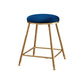 Restaurant Stackable Backless Stool Matte Finish Velvet Bar Stool Blue 1 Piece Short Stool(18"H) Clearhalo 'Bar Furniture' 'Bar Stools' 'bar_stools' 'furn' 'furn_bar_stools' 'Furniture' 'furniture_bar_stools' 'Kitchen & Dining Furniture' 4888893