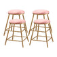 Restaurant Stackable Backless Stool Matte Finish Velvet Bar Stool Pink 4 Piece Set Short Stool(18"H) Clearhalo 'Bar Furniture' 'Bar Stools' 'bar_stools' 'furn' 'furn_bar_stools' 'Furniture' 'furniture_bar_stools' 'Kitchen & Dining Furniture' 4888898