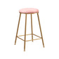 Restaurant Stackable Backless Stool Matte Finish Velvet Bar Stool Pink 1 Piece Counter Stool(26"H) Clearhalo 'Bar Furniture' 'Bar Stools' 'bar_stools' 'furn' 'furn_bar_stools' 'Furniture' 'furniture_bar_stools' 'Kitchen & Dining Furniture' 4888899