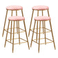 Restaurant Stackable Backless Stool Matte Finish Velvet Bar Stool Pink 4 Piece Set Counter Stool(26"H) Clearhalo 'Bar Furniture' 'Bar Stools' 'bar_stools' 'furn' 'furn_bar_stools' 'Furniture' 'furniture_bar_stools' 'Kitchen & Dining Furniture' 4888901