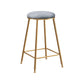 Restaurant Stackable Backless Stool Matte Finish Velvet Bar Stool Grey 1 Piece Counter Stool(26"H) Clearhalo 'Bar Furniture' 'Bar Stools' 'bar_stools' 'furn' 'furn_bar_stools' 'Furniture' 'furniture_bar_stools' 'Kitchen & Dining Furniture' 4888905