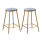Restaurant Stackable Backless Stool Matte Finish Velvet Bar Stool Grey 2 Piece Set Counter Stool(26"H) Clearhalo 'Bar Furniture' 'Bar Stools' 'bar_stools' 'furn' 'furn_bar_stools' 'Furniture' 'furniture_bar_stools' 'Kitchen & Dining Furniture' 4888906