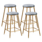 Restaurant Stackable Backless Stool Matte Finish Velvet Bar Stool Grey 4 Piece Set Counter Stool(26"H) Clearhalo 'Bar Furniture' 'Bar Stools' 'bar_stools' 'furn' 'furn_bar_stools' 'Furniture' 'furniture_bar_stools' 'Kitchen & Dining Furniture' 4888907