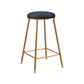 Restaurant Stackable Backless Stool Matte Finish Velvet Bar Stool Black 1 Piece Counter Stool(26"H) Clearhalo 'Bar Furniture' 'Bar Stools' 'bar_stools' 'furn' 'furn_bar_stools' 'Furniture' 'furniture_bar_stools' 'Kitchen & Dining Furniture' 4888908
