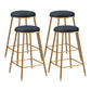 Restaurant Stackable Backless Stool Matte Finish Velvet Bar Stool Black 4 Piece Set Counter Stool(26"H) Clearhalo 'Bar Furniture' 'Bar Stools' 'bar_stools' 'furn' 'furn_bar_stools' 'Furniture' 'furniture_bar_stools' 'Kitchen & Dining Furniture' 4888910