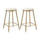 Restaurant Stackable Backless Stool Matte Finish Velvet Bar Stool White 2 Piece Set Counter Stool(26"H) Clearhalo 'Bar Furniture' 'Bar Stools' 'bar_stools' 'furn' 'furn_bar_stools' 'Furniture' 'furniture_bar_stools' 'Kitchen & Dining Furniture' 4888912