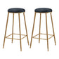 Restaurant Stackable Backless Stool Matte Finish Velvet Bar Stool Black 2 Piece Set Bar Stool(30"H) Clearhalo 'Bar Furniture' 'Bar Stools' 'bar_stools' 'furn' 'furn_bar_stools' 'Furniture' 'furniture_bar_stools' 'Kitchen & Dining Furniture' 4888918