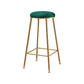 Restaurant Stackable Backless Stool Matte Finish Velvet Bar Stool Green 1 Piece Bar Stool(30"H) Clearhalo 'Bar Furniture' 'Bar Stools' 'bar_stools' 'furn' 'furn_bar_stools' 'Furniture' 'furniture_bar_stools' 'Kitchen & Dining Furniture' 4888920