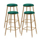 Restaurant Stackable Backless Stool Matte Finish Velvet Bar Stool Green 4 Piece Set Bar Stool(30"H) Clearhalo 'Bar Furniture' 'Bar Stools' 'bar_stools' 'furn' 'furn_bar_stools' 'Furniture' 'furniture_bar_stools' 'Kitchen & Dining Furniture' 4888922