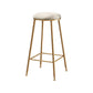 Restaurant Stackable Backless Stool Matte Finish Velvet Bar Stool White 1 Piece Bar Stool(30"H) Clearhalo 'Bar Furniture' 'Bar Stools' 'bar_stools' 'furn' 'furn_bar_stools' 'Furniture' 'furniture_bar_stools' 'Kitchen & Dining Furniture' 4888923