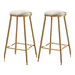 Restaurant Stackable Backless Stool Matte Finish Velvet Bar Stool White 2 Piece Set Bar Stool(30"H) Clearhalo 'Bar Furniture' 'Bar Stools' 'bar_stools' 'furn' 'furn_bar_stools' 'Furniture' 'furniture_bar_stools' 'Kitchen & Dining Furniture' 4888924