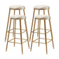 Restaurant Stackable Backless Stool Matte Finish Velvet Bar Stool White 4 Piece Set Bar Stool(30"H) Clearhalo 'Bar Furniture' 'Bar Stools' 'bar_stools' 'furn' 'furn_bar_stools' 'Furniture' 'furniture_bar_stools' 'Kitchen & Dining Furniture' 4888925