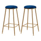 Restaurant Stackable Backless Stool Matte Finish Velvet Bar Stool Blue 2 Piece Set Bar Stool(30"H) Clearhalo 'Bar Furniture' 'Bar Stools' 'bar_stools' 'furn' 'furn_bar_stools' 'Furniture' 'furniture_bar_stools' 'Kitchen & Dining Furniture' 4888930