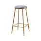 Restaurant Stackable Backless Stool Matte Finish Velvet Bar Stool Grey 1 Piece Bar Stool(30"H) Clearhalo 'Bar Furniture' 'Bar Stools' 'bar_stools' 'furn' 'furn_bar_stools' 'Furniture' 'furniture_bar_stools' 'Kitchen & Dining Furniture' 4888932