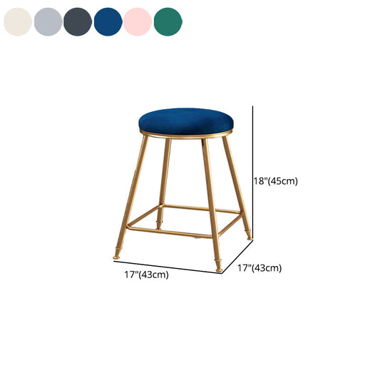Restaurant Stackable Backless Stool Matte Finish Velvet Bar Stool Clearhalo 'Bar Furniture' 'Bar Stools' 'bar_stools' 'furn' 'furn_bar_stools' 'Furniture' 'furniture_bar_stools' 'Kitchen & Dining Furniture' 4888935
