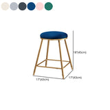 Restaurant Stackable Backless Stool Matte Finish Velvet Bar Stool Clearhalo 'Bar Furniture' 'Bar Stools' 'bar_stools' 'furn' 'furn_bar_stools' 'Furniture' 'furniture_bar_stools' 'Kitchen & Dining Furniture' 4888935