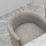 Milk Tea Shop Armed Stool Glam Matte Finish Velvet Bar Stool Clearhalo 'Bar Furniture' 'Bar Stools' 'bar_stools' 'furn' 'furn_bar_stools' 'Furniture' 'furniture_bar_stools' 'Kitchen & Dining Furniture' 4888948