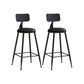 Matte Finish Iron Bar Stool Industrial Low Back Milk Tea Shop Stool Black 2 Piece Set Counter Stool(26"H) Clearhalo 'Bar Furniture' 'Bar Stools' 'bar_stools' 'furn' 'furn_bar_stools' 'Furniture' 'furniture_bar_stools' 'Kitchen & Dining Furniture' 4888975
