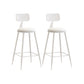 Matte Finish Iron Bar Stool Industrial Low Back Milk Tea Shop Stool White 2 Piece Set Counter Stool(26"H) Clearhalo 'Bar Furniture' 'Bar Stools' 'bar_stools' 'furn' 'furn_bar_stools' 'Furniture' 'furniture_bar_stools' 'Kitchen & Dining Furniture' 4888978