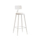 Matte Finish Iron Bar Stool Industrial Low Back Milk Tea Shop Stool White 1 Piece Bar Stool(30"H) Clearhalo 'Bar Furniture' 'Bar Stools' 'bar_stools' 'furn' 'furn_bar_stools' 'Furniture' 'furniture_bar_stools' 'Kitchen & Dining Furniture' 4888989