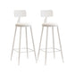 Matte Finish Iron Bar Stool Industrial Low Back Milk Tea Shop Stool White 2 Piece Set Bar Stool(30"H) Clearhalo 'Bar Furniture' 'Bar Stools' 'bar_stools' 'furn' 'furn_bar_stools' 'Furniture' 'furniture_bar_stools' 'Kitchen & Dining Furniture' 4888990